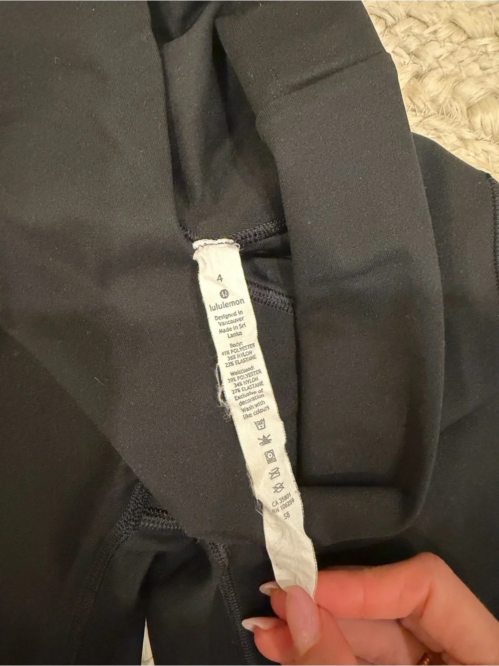 lululemon athletica Black Performance Leggings